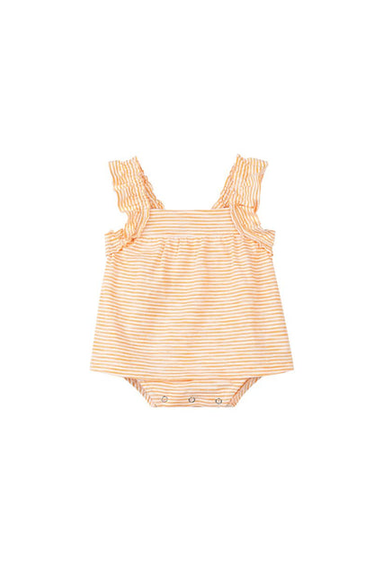 Maggie Onesie in Orange Stripe