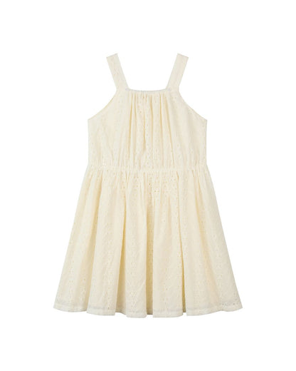 Sloane Dress in Cream Eyelet