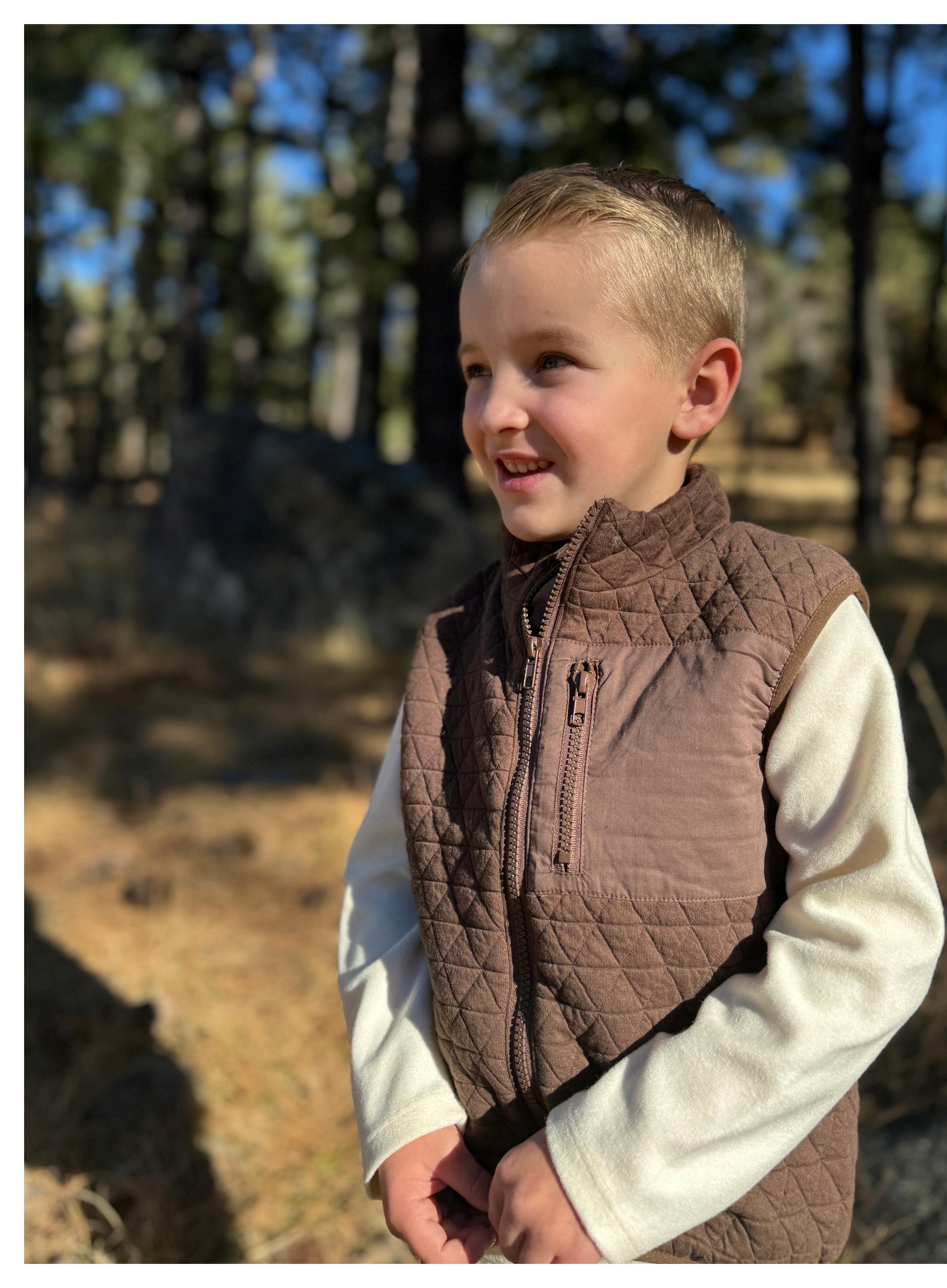 Hunter vest - 65% cotton 35% polyester - brown